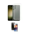 ieg™ Galaxy S24 Plus Kılıf Zirve Doku - Siyah 3D Antistatik Mat Seramik Nano Ekran Koruyucu