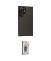 ieg™ Galaxy S24 Ultra Kılıf Ahenk Çizgi Serisi - Siyah Bilvis 3D Cam Ekran Koruyucu
