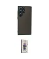 ieg™ Galaxy S24 Ultra Kılıf Ahenk Çizgi Serisi - Siyah Bilvis 3D Cam Ekran Koruyucu