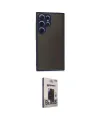 ieg™ Galaxy S24 Ultra Kılıf Ahenk Çizgi Serisi - Siyah Bilvis Hayalet Cam Ekran Koruyucu