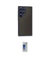 ieg™ Galaxy S24 Ultra Kılıf Ahenk Çizgi Serisi - Siyah Durable Full Glue Curved Hayalet Cam