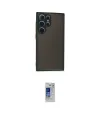 ieg™ Galaxy S24 Ultra Kılıf Ahenk Çizgi Serisi - Siyah Durable Full Glue Curved Hayalet Cam