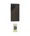 ieg™ Galaxy S24 Ultra Kılıf Ahenk Çizgi Serisi - Siyah Joko Magic 5D Hayalet Cam
