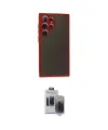ieg™ Galaxy S24 Ultra Kılıf Ahenk Çizgi Serisi - Siyah Vanessa Magic Hayalet Cam