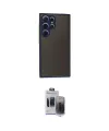 ieg™ Galaxy S24 Ultra Kılıf Ahenk Çizgi Serisi - Siyah Vanessa Magic Hayalet Cam