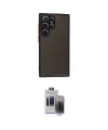 ieg™ Galaxy S24 Ultra Kılıf Ahenk Çizgi Serisi - Siyah Vanessa Magic Hayalet Cam