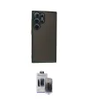 ieg™ Galaxy S24 Ultra Kılıf Ahenk Çizgi Serisi - Siyah Vanessa Magic Hayalet Cam