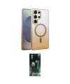 ieg™ Galaxy S24 Ultra Kılıf Ahenk Doku Özel Seri - Şeffaf 360 Full Body Arka Koruyucu