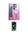 ieg™ Galaxy S24 Ultra Kılıf Ahenk Doku Özel Seri - Şeffaf 360 Full Body Arka Koruyucu