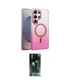 ieg™ Galaxy S24 Ultra Kılıf Ahenk Doku Özel Seri - Şeffaf 360 Full Body Arka Koruyucu