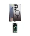 ieg™ Galaxy S24 Ultra Kılıf Ahenk Doku Özel Seri - Siyah 360 Mat Full Body Arka Koruyucu
