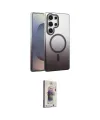 ieg™ Galaxy S24 Ultra Kılıf Ahenk Doku Özel Seri - Siyah Bilvis 3D Cam Ekran Koruyucu