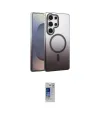ieg™ Galaxy S24 Ultra Kılıf Ahenk Doku Özel Seri - Siyah Durable Full Glue Curved Hayalet Cam