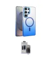 ieg™ Galaxy S24 Ultra Kılıf Ahenk Doku Özel Seri - Siyah Vanessa Magic Hayalet Cam