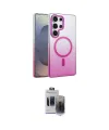 ieg™ Galaxy S24 Ultra Kılıf Ahenk Doku Özel Seri - Siyah Vanessa Magic Hayalet Cam