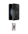 ieg™ Galaxy S24 Ultra Kılıf Ahenk Klasik - Siyah Bilvis 3D Cam Ekran Koruyucu
