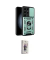 ieg™ Galaxy S24 Ultra Kılıf Ahenk Klasik - Siyah Bilvis 3D Cam Ekran Koruyucu