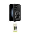 ieg™ Galaxy S24 Ultra Kılıf Ahenk Klasik - Siyah Joko Magic 5D Hayalet Cam