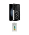 ieg™ Galaxy S24 Ultra Kılıf Ahenk Klasik - Siyah Polymer Nano Ekran Koruyucu