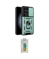 ieg™ Galaxy S24 Ultra Kılıf Ahenk Klasik - Siyah Polymer Nano Ekran Koruyucu
