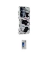 ieg™ Galaxy S24 Ultra Kılıf Ahenk Modern Serisi - Siyah Durable Full Glue Curved Hayalet Cam