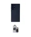 ieg™ Galaxy S24 Ultra Kılıf Ahenk Serisi - Siyah Vanessa Magic Hayalet Cam