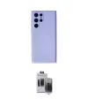 ieg™ Galaxy S24 Ultra Kılıf Ahenk Serisi - Siyah Vanessa Magic Hayalet Cam