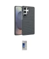 ieg™ Galaxy S24 Ultra Kılıf Doruk Serisi - Siyah Durable Full Glue Curved Hayalet Cam