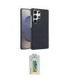ieg™ Galaxy S24 Ultra Kılıf Doruk Serisi - Siyah Polymer Nano Ekran Koruyucu