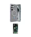 ieg™ Galaxy S24 Ultra Kılıf Eksen Çizgi - Şeffaf 360 Full Body Arka Koruyucu