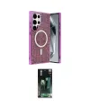 ieg™ Galaxy S24 Ultra Kılıf Eksen Çizgi - Siyah 360 Mat Full Body Arka Koruyucu