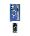 ieg™ Galaxy S24 Ultra Kılıf Eksen Çizgi - Siyah 360 Mat Full Body Arka Koruyucu