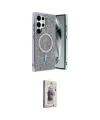 ieg™ Galaxy S24 Ultra Kılıf Eksen Çizgi - Siyah Bilvis 3D Cam Ekran Koruyucu