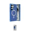 ieg™ Galaxy S24 Ultra Kılıf Eksen Çizgi - Siyah Durable Full Glue Curved Hayalet Cam