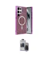 ieg™ Galaxy S24 Ultra Kılıf Eksen Çizgi - Siyah Vanessa Magic Hayalet Cam