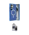 ieg™ Galaxy S24 Ultra Kılıf Eksen Çizgi - Siyah Vanessa Magic Hayalet Cam