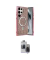 ieg™ Galaxy S24 Ultra Kılıf Eksen Çizgi - Siyah Vanessa Magic Hayalet Cam