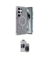 ieg™ Galaxy S24 Ultra Kılıf Eksen Çizgi - Siyah Vanessa Magic Hayalet Cam