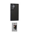ieg™ Galaxy S24 Ultra Kılıf Eksen Işık - Siyah Bilvis Hayalet Cam Ekran Koruyucu