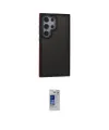 ieg™ Galaxy S24 Ultra Kılıf Eksen Işık - Siyah Durable Full Glue Curved Hayalet Cam