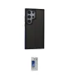 ieg™ Galaxy S24 Ultra Kılıf Eksen Işık - Siyah Durable Full Glue Curved Hayalet Cam
