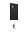 ieg™ Galaxy S24 Ultra Kılıf Eksen Işık - Siyah Durable Full Glue Curved Hayalet Cam