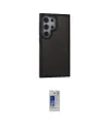ieg™ Galaxy S24 Ultra Kılıf Eksen Işık - Siyah Durable Full Glue Curved Hayalet Cam