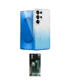 ieg™ Galaxy S24 Ultra Kılıf Eksen Minimal Özel Seri - Siyah 360 Mat Full Body Arka Koruyucu