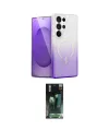 ieg™ Galaxy S24 Ultra Kılıf Eksen Minimal Özel Seri - Siyah 360 Mat Full Body Arka Koruyucu