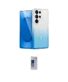 ieg™ Galaxy S24 Ultra Kılıf Eksen Minimal Özel Seri - Siyah Durable Full Glue Curved Hayalet Cam