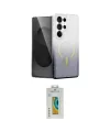ieg™ Galaxy S24 Ultra Kılıf Eksen Minimal Özel Seri - Siyah Polymer Nano Ekran Koruyucu