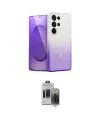 ieg™ Galaxy S24 Ultra Kılıf Eksen Minimal Özel Seri - Siyah Vanessa Magic Hayalet Cam