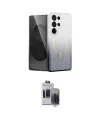 ieg™ Galaxy S24 Ultra Kılıf Eksen Minimal Özel Seri - Siyah Vanessa Magic Hayalet Cam