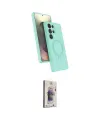 ieg™ Galaxy S24 Ultra Kılıf İz Işık Koleksiyonu - Siyah Bilvis 3D Cam Ekran Koruyucu